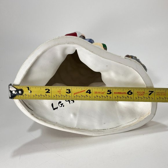 Vtg Old World Santa Claus Donkey Provincial Mold Hand Painted Ceramic 90s - Picture 15 of 15